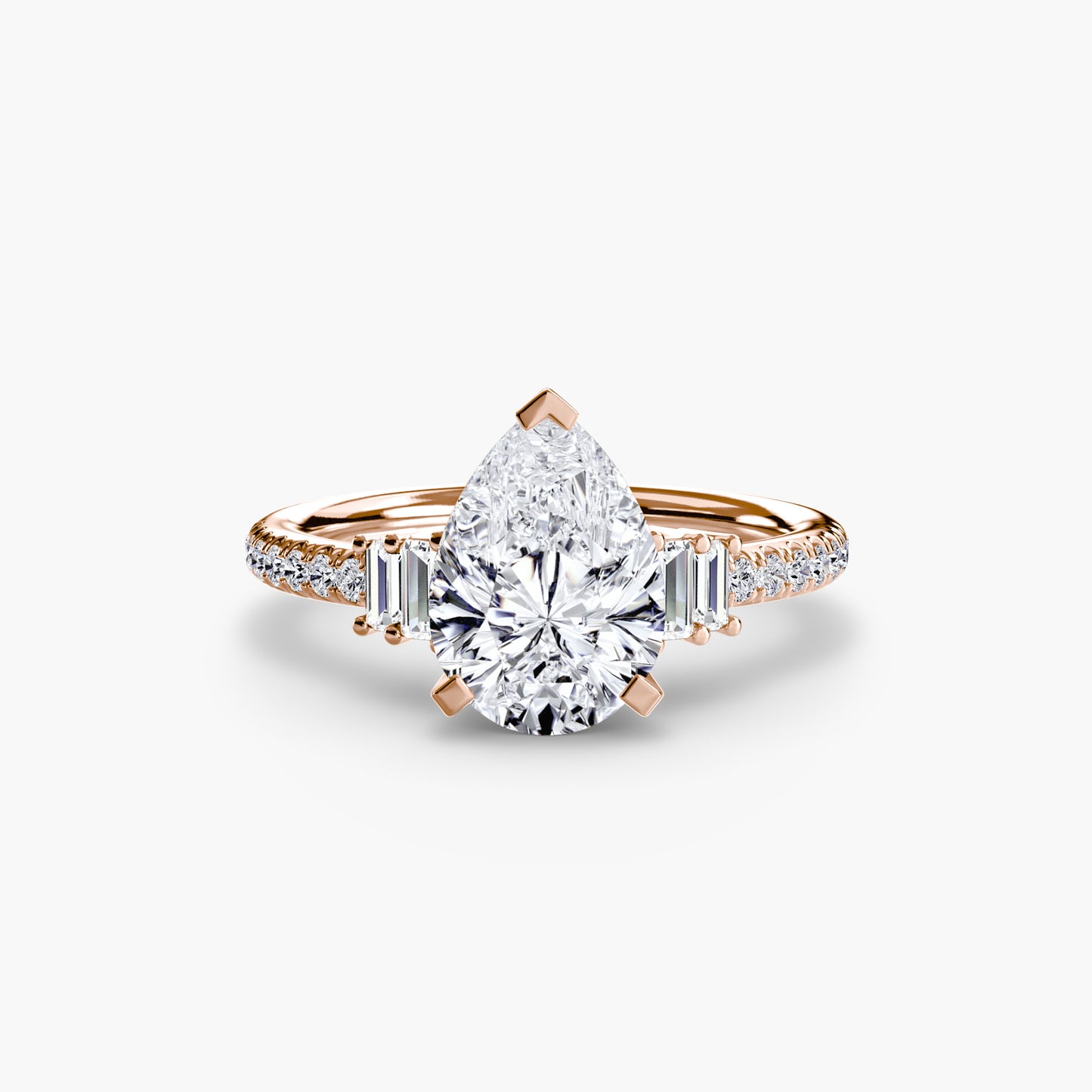Daphne Solitaire with Pavé Sides