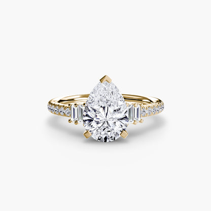 Daphne Solitaire with Pavé Sides