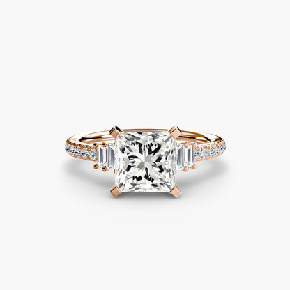 Daphne Solitaire with Pavé Sides