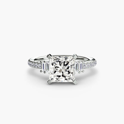 Daphne Solitaire with Pavé Sides