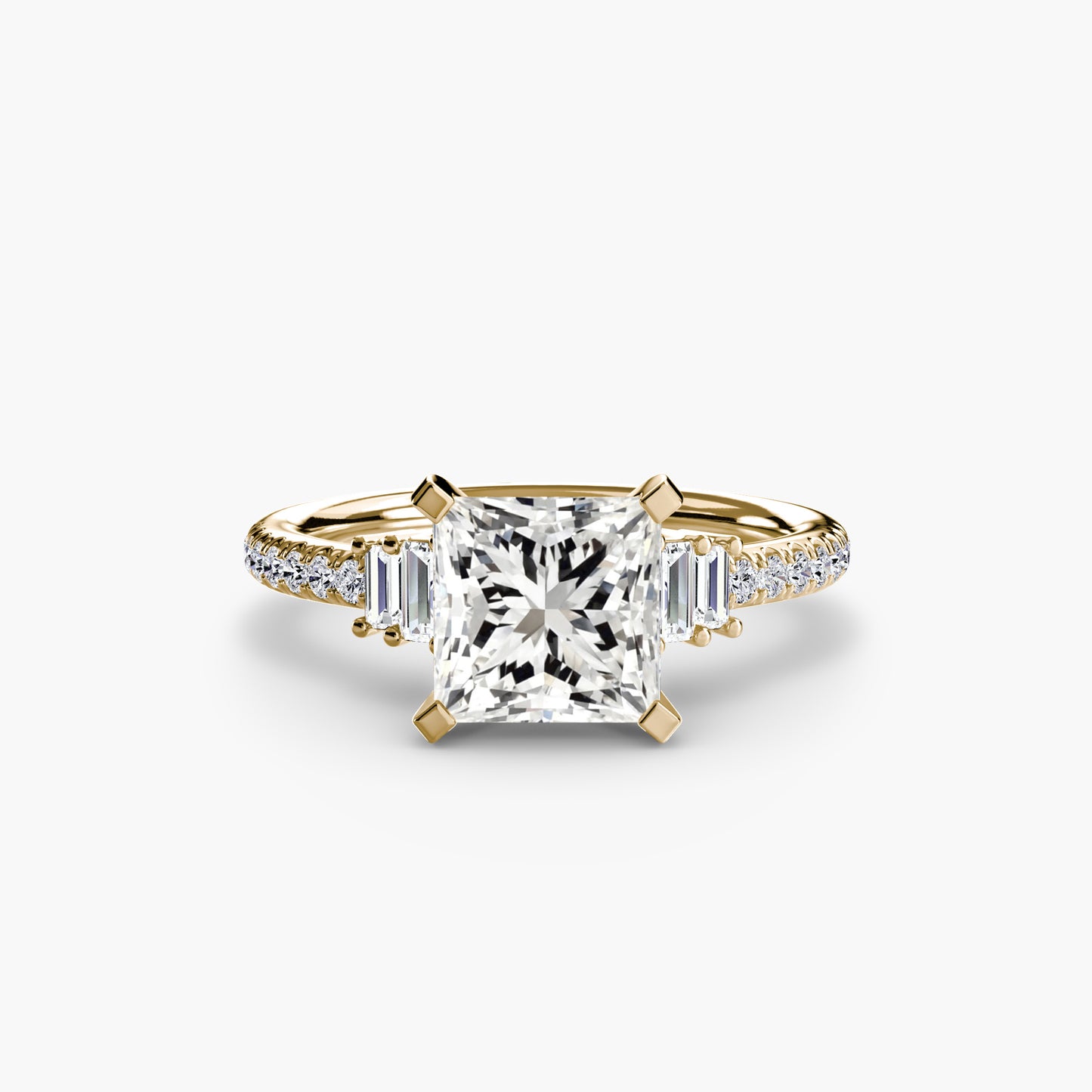 Daphne Solitaire with Pavé Sides