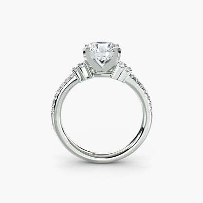 Daphne Solitaire with Pavé Sides