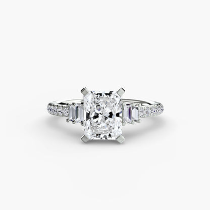 Daphne Solitaire with Pavé Sides