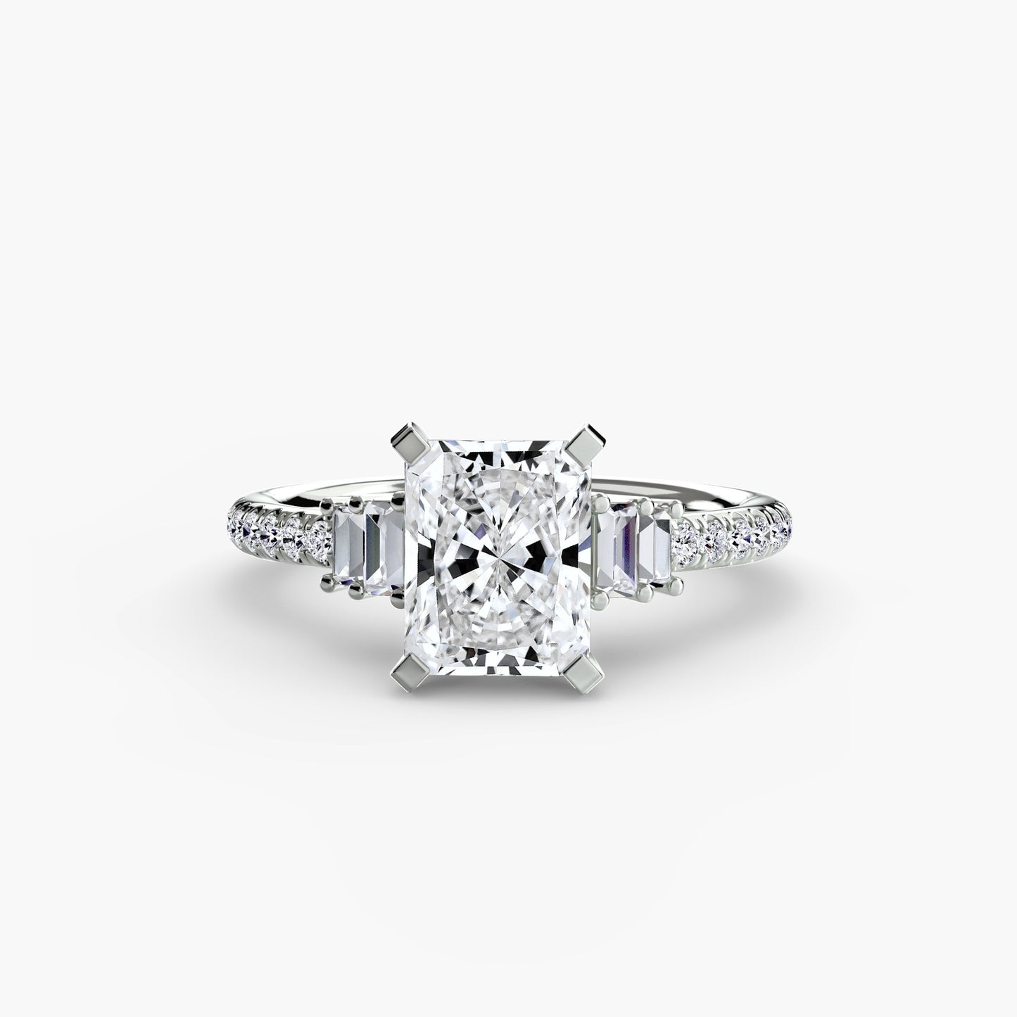 Daphne Solitaire with Pavé Sides