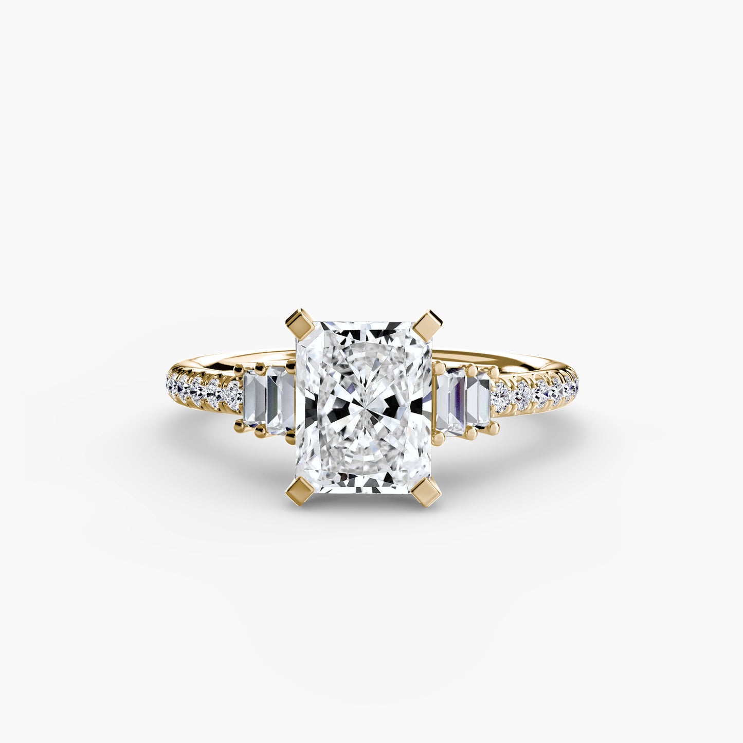 Daphne Solitaire with Pavé Sides
