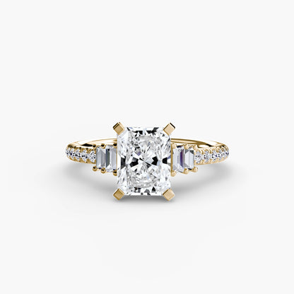 Daphne Solitaire with Pavé Sides