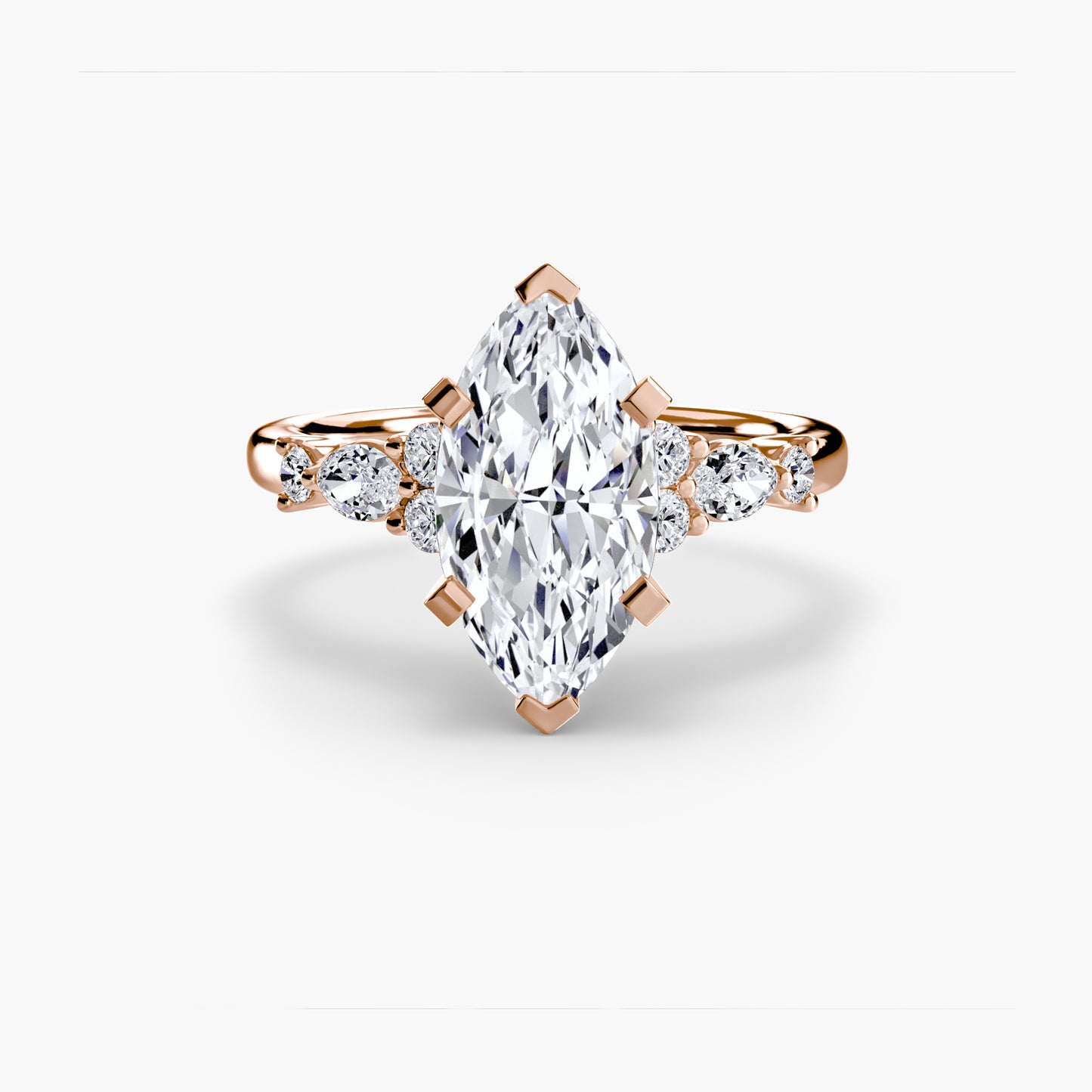 Rose Solitaire Engagement Ring