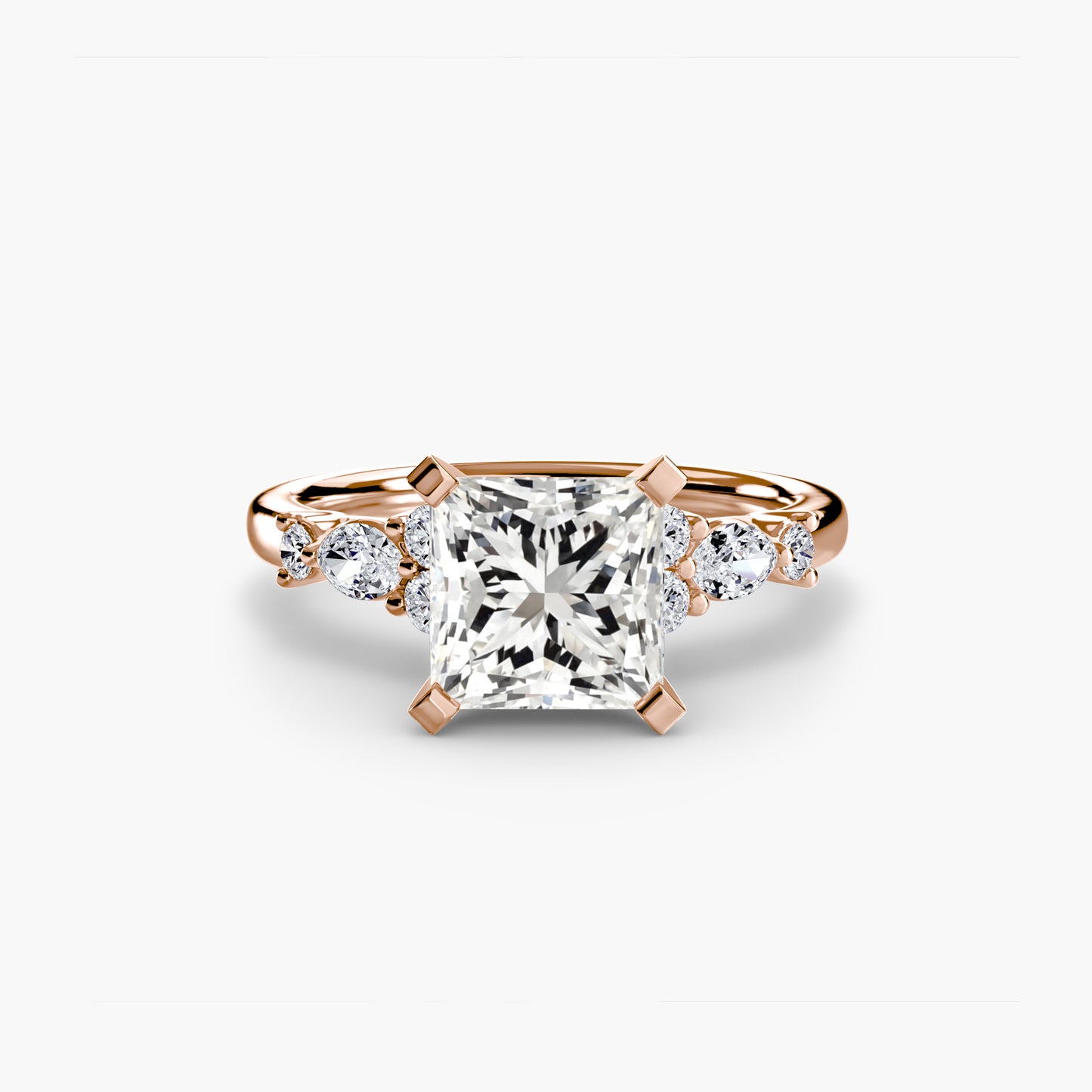 Rose Solitaire Engagement Ring