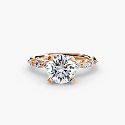 Rose Solitaire Engagement Ring