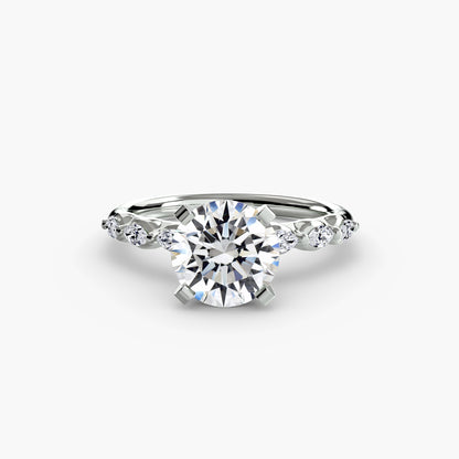 Rose Solitaire Engagement Ring