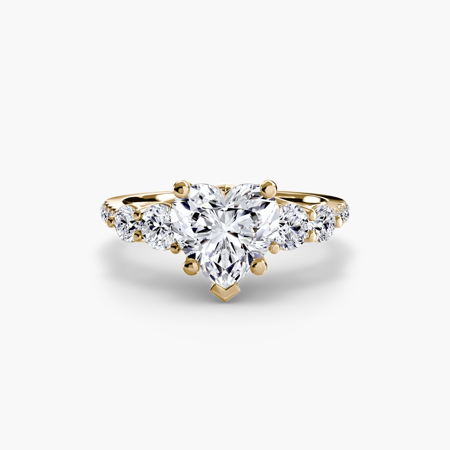 Holly Five Stone Ring with Pavé Band
