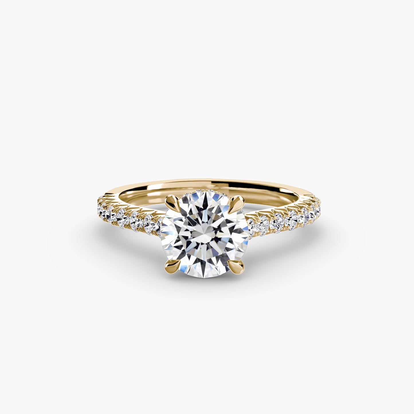 Sienna Solitaire with Pavé Sides