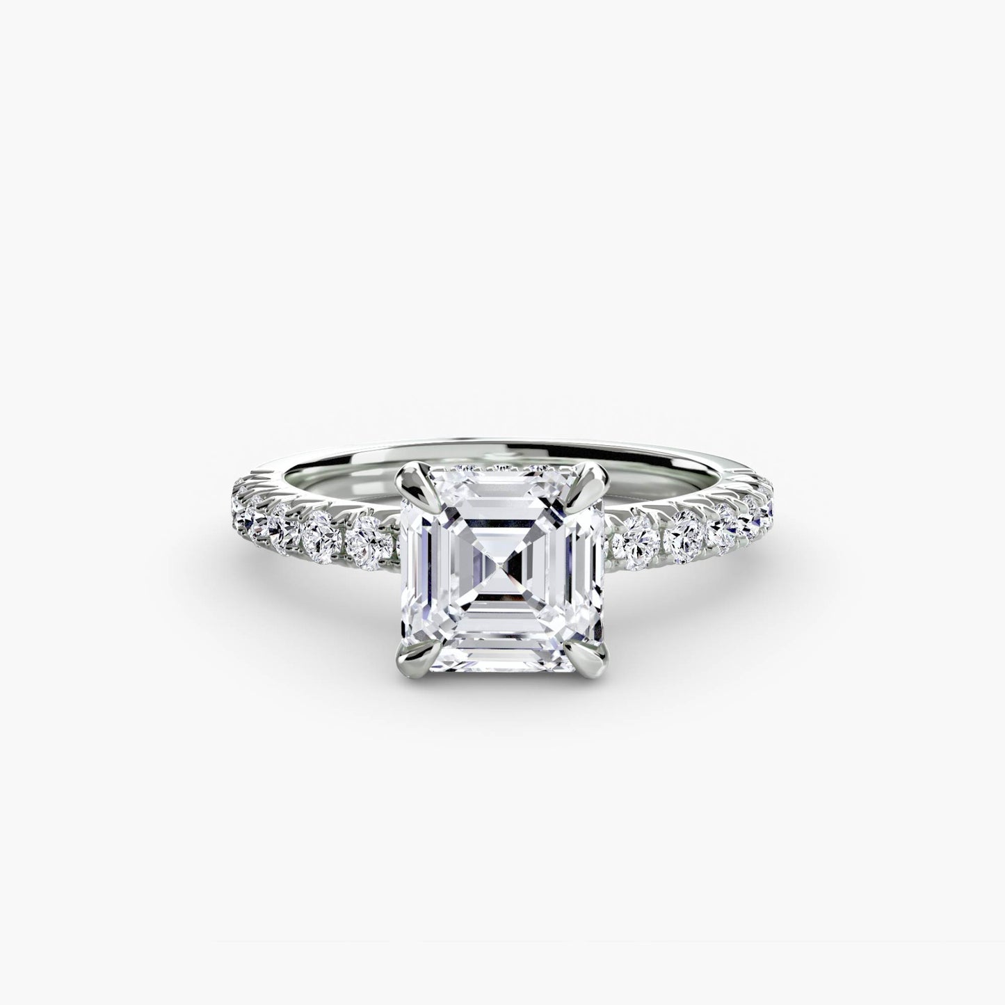 Madeline Solitaire with Pavé Sides