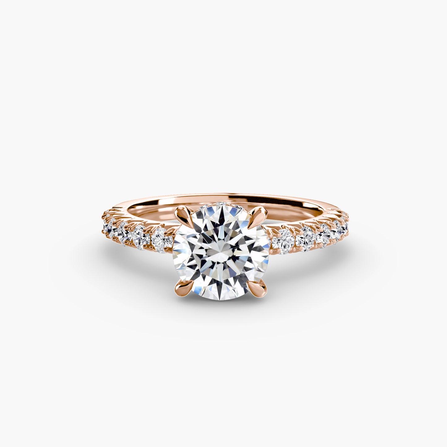 Madeline Solitaire with Pavé Sides