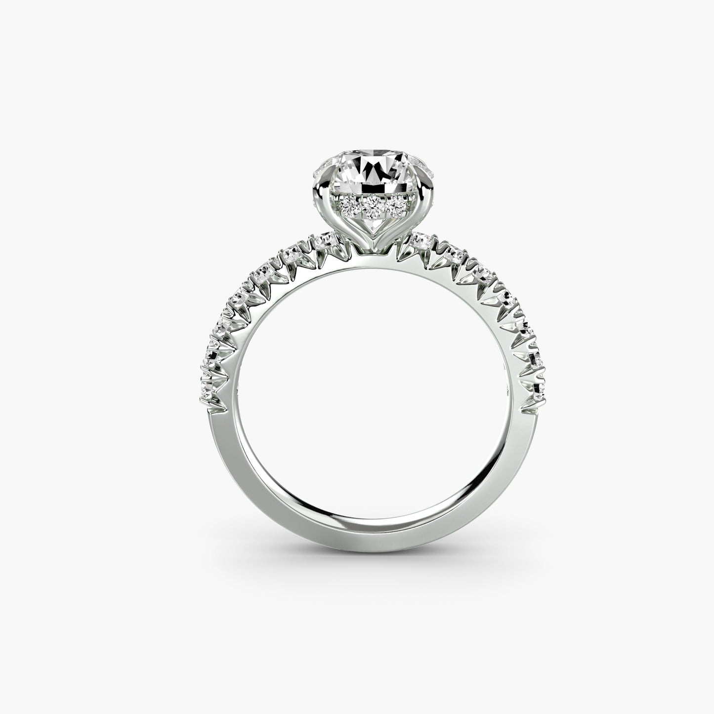 Madeline Solitaire with Pavé Sides