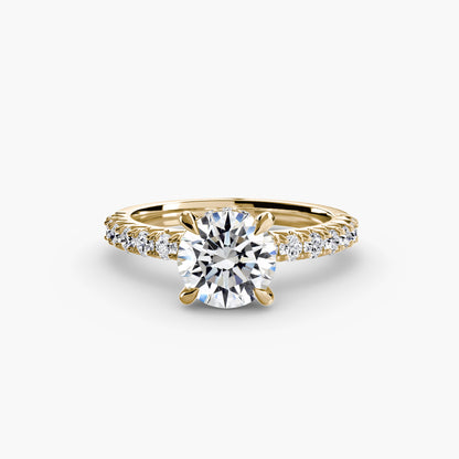 Madeline Solitaire with Pavé Sides