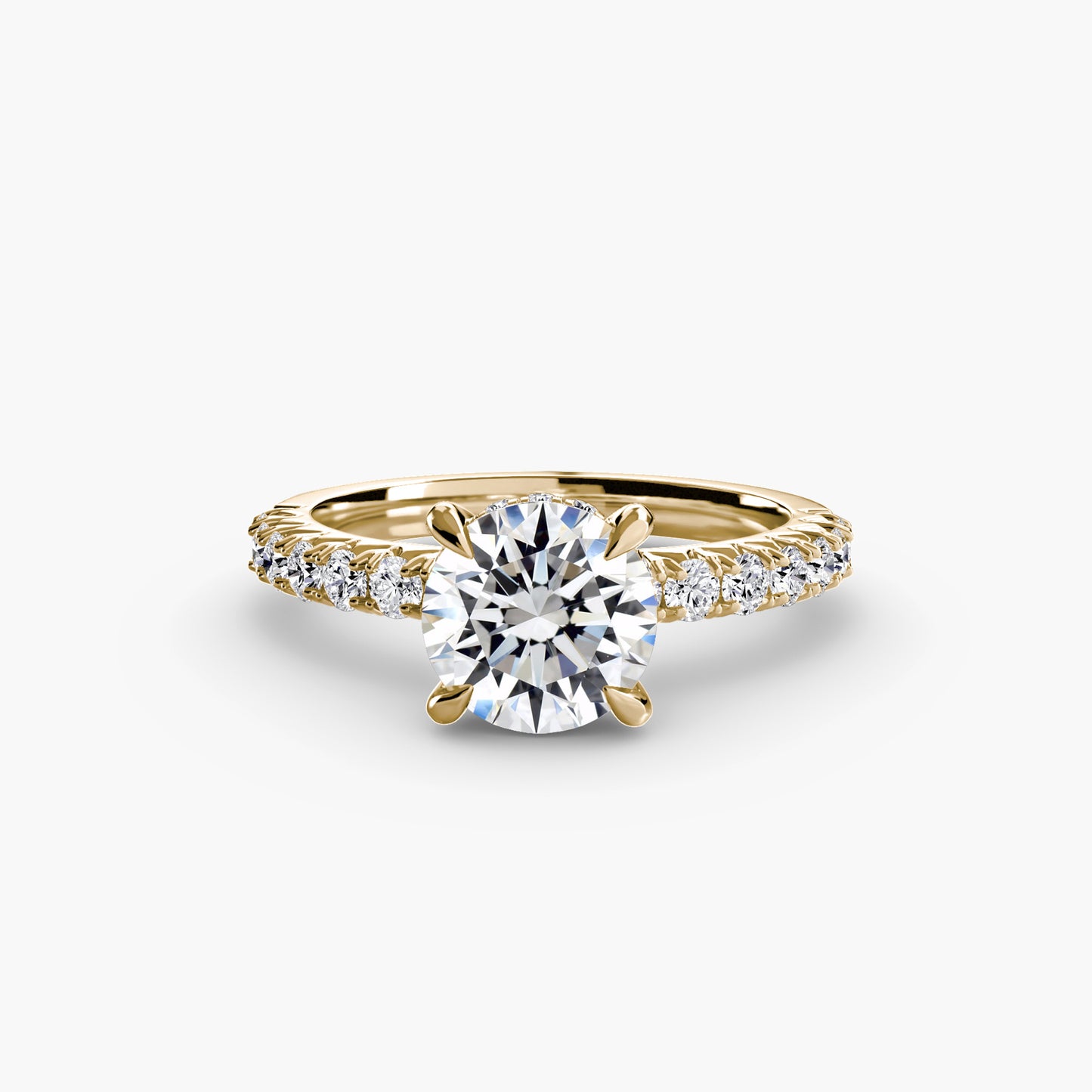 Madeline Solitaire with Pavé Sides