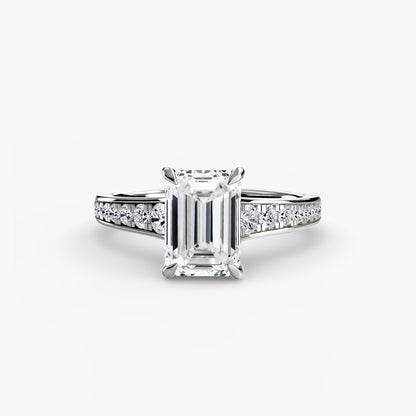 Addison Solitaire Ring with Pavé Sides