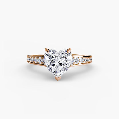 Addison Solitaire Ring with Pavé Sides