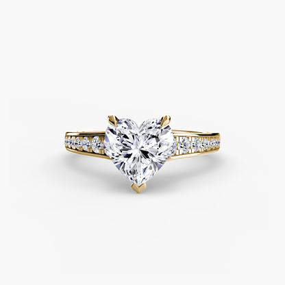 Addison Solitaire Ring with Pavé Sides