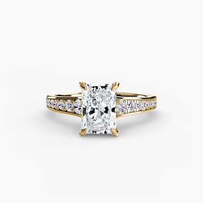 Addison Solitaire Ring with Pavé Sides