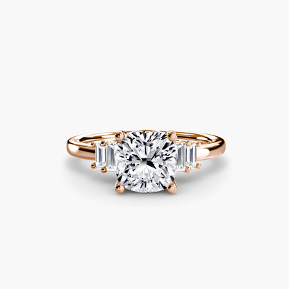 Blaire Baguette Accented Solitaire Ring