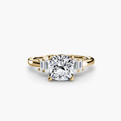 Blaire Baguette Accented Solitaire Ring