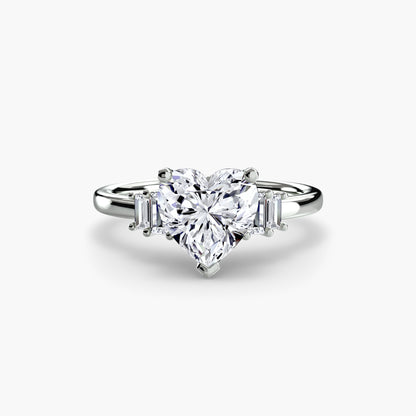 Blaire Baguette Accented Solitaire Ring