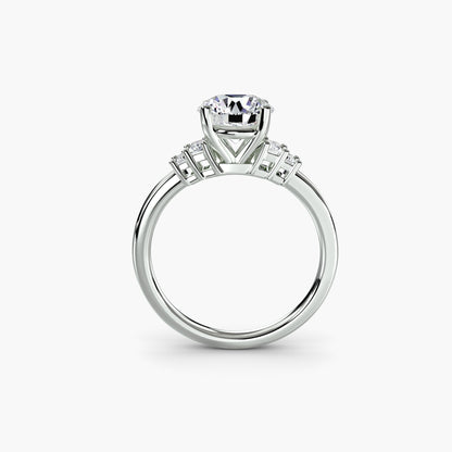 Blaire Baguette Accented Solitaire Ring