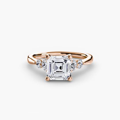Hope Solitaire Ring with Shoulder Accents