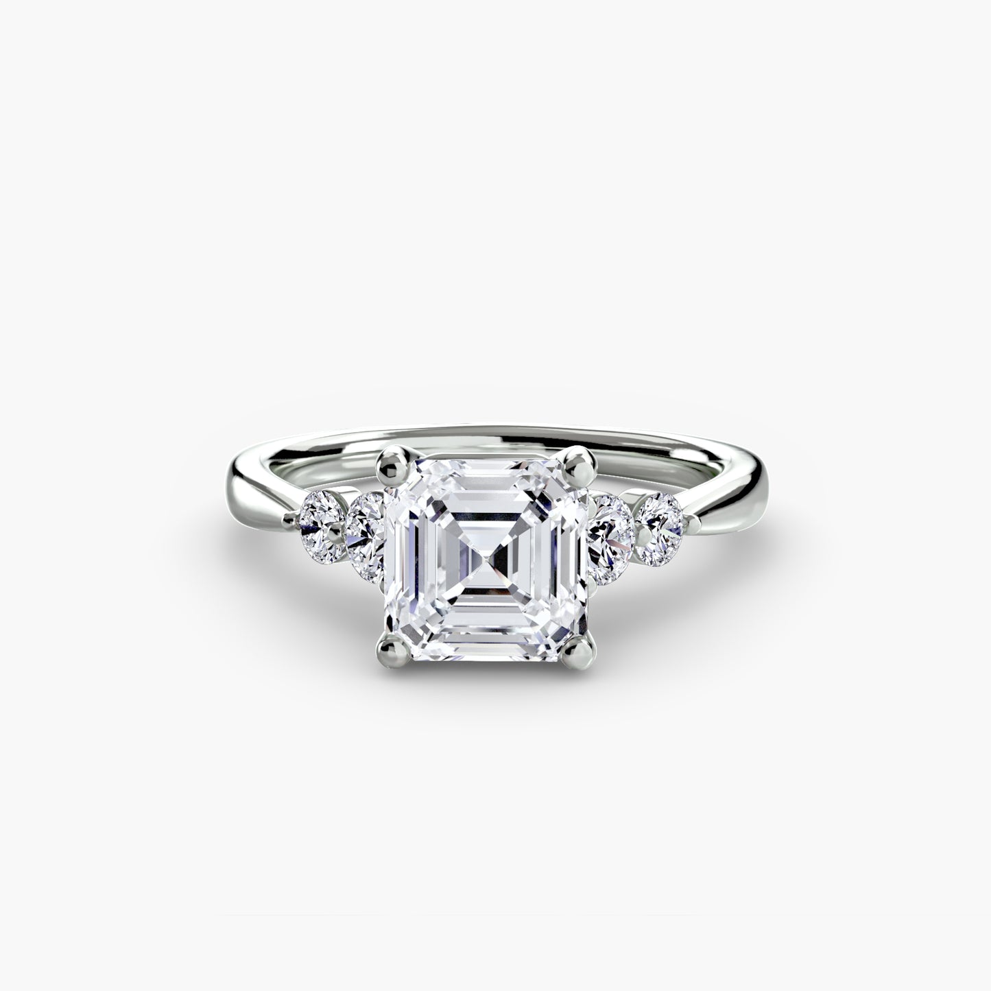 Hope Solitaire Ring with Shoulder Accents