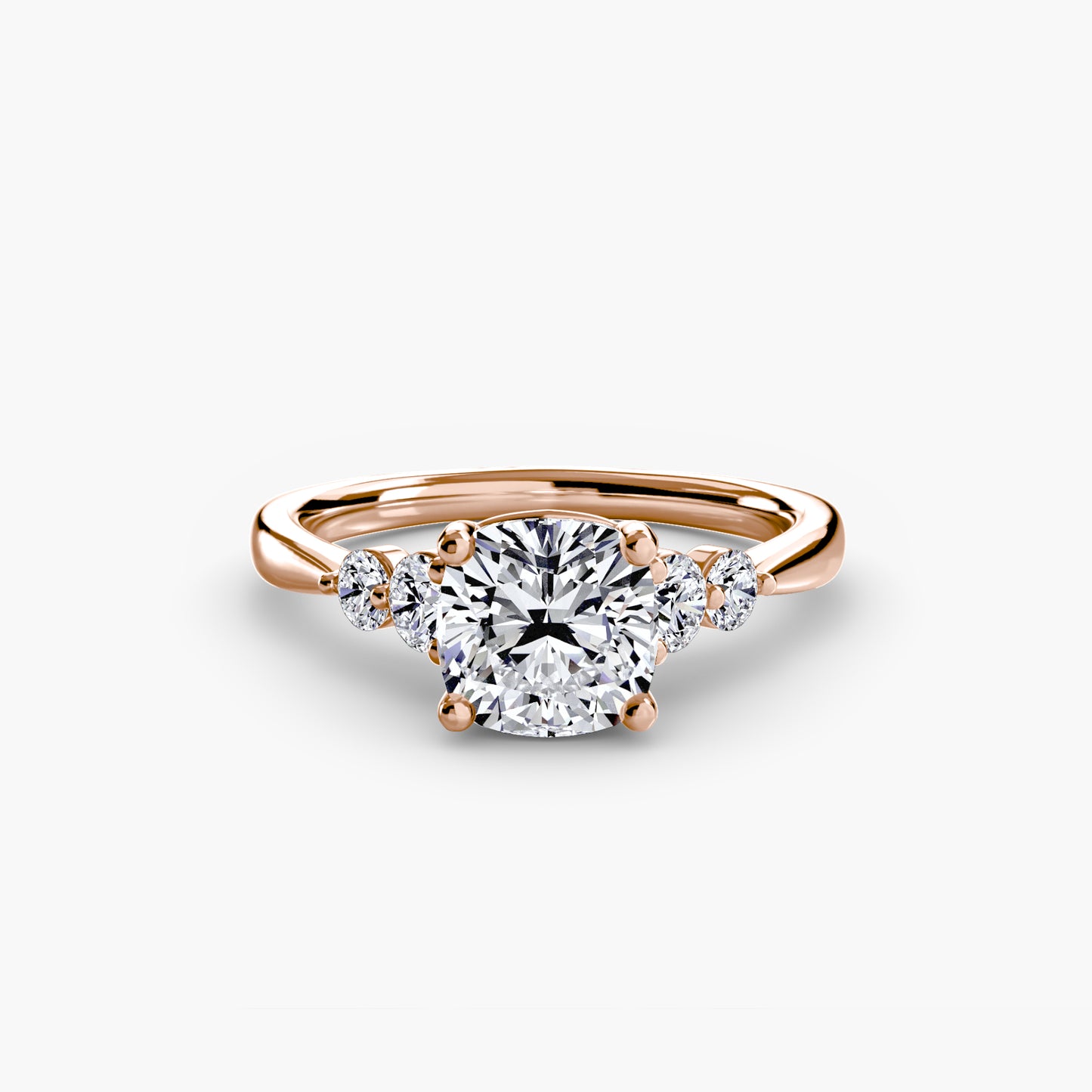Hope Solitaire Ring with Shoulder Accents