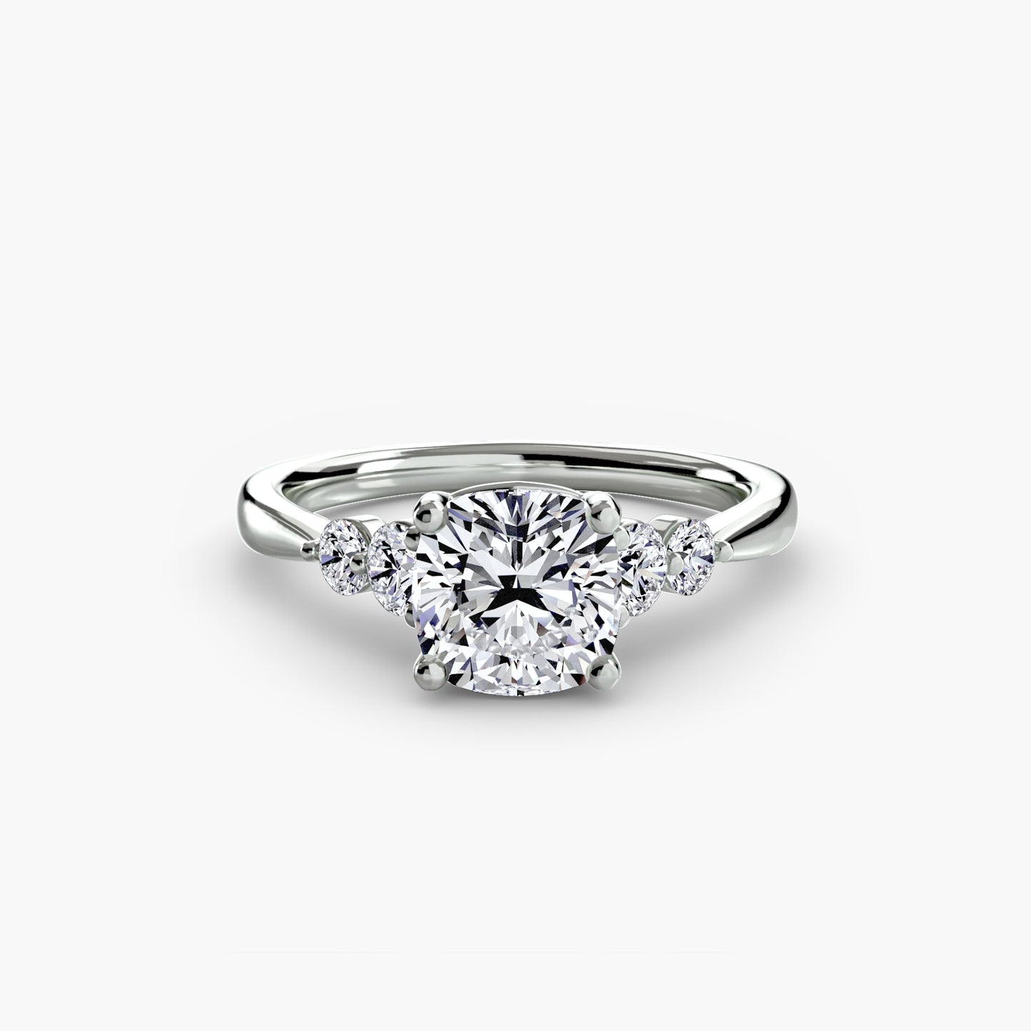 Hope Solitaire Ring with Shoulder Accents