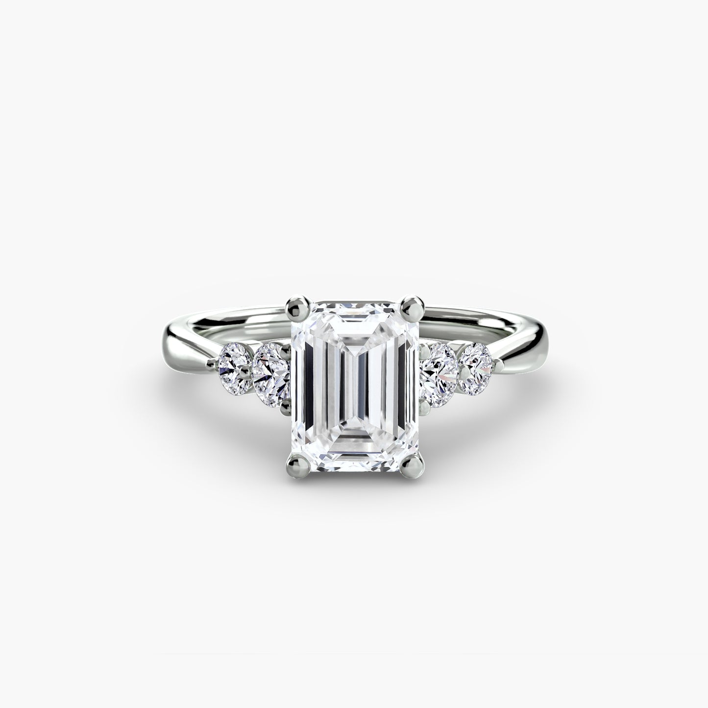 Hope Solitaire Ring with Shoulder Accents