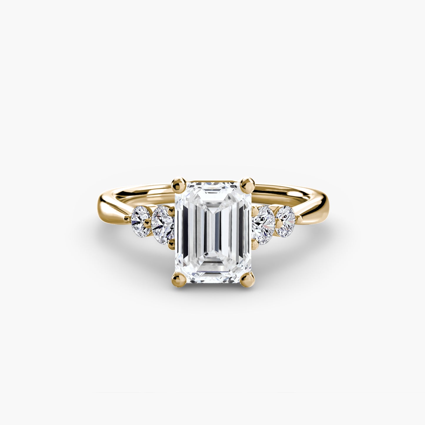Hope Solitaire Ring with Shoulder Accents