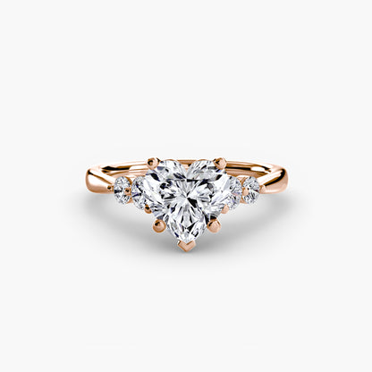 Hope Solitaire Ring with Shoulder Accents