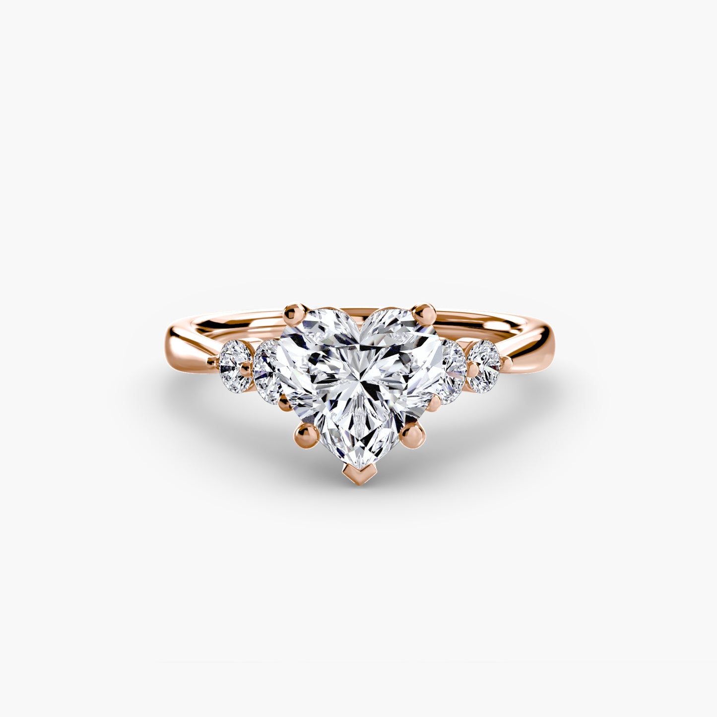 Hope Solitaire Ring with Shoulder Accents