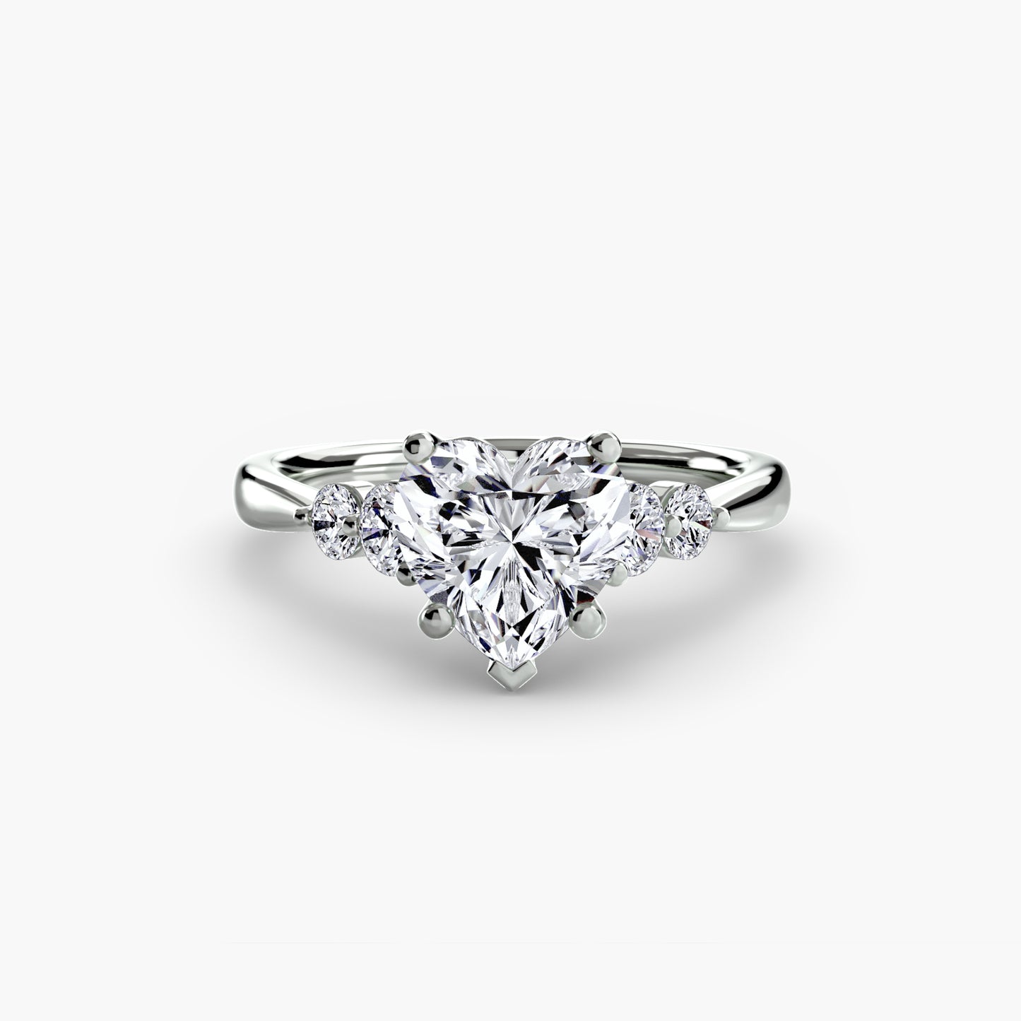 Hope Solitaire Ring with Shoulder Accents