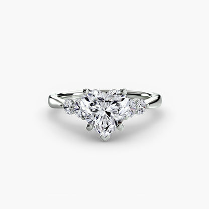 Hope Solitaire Ring with Shoulder Accents