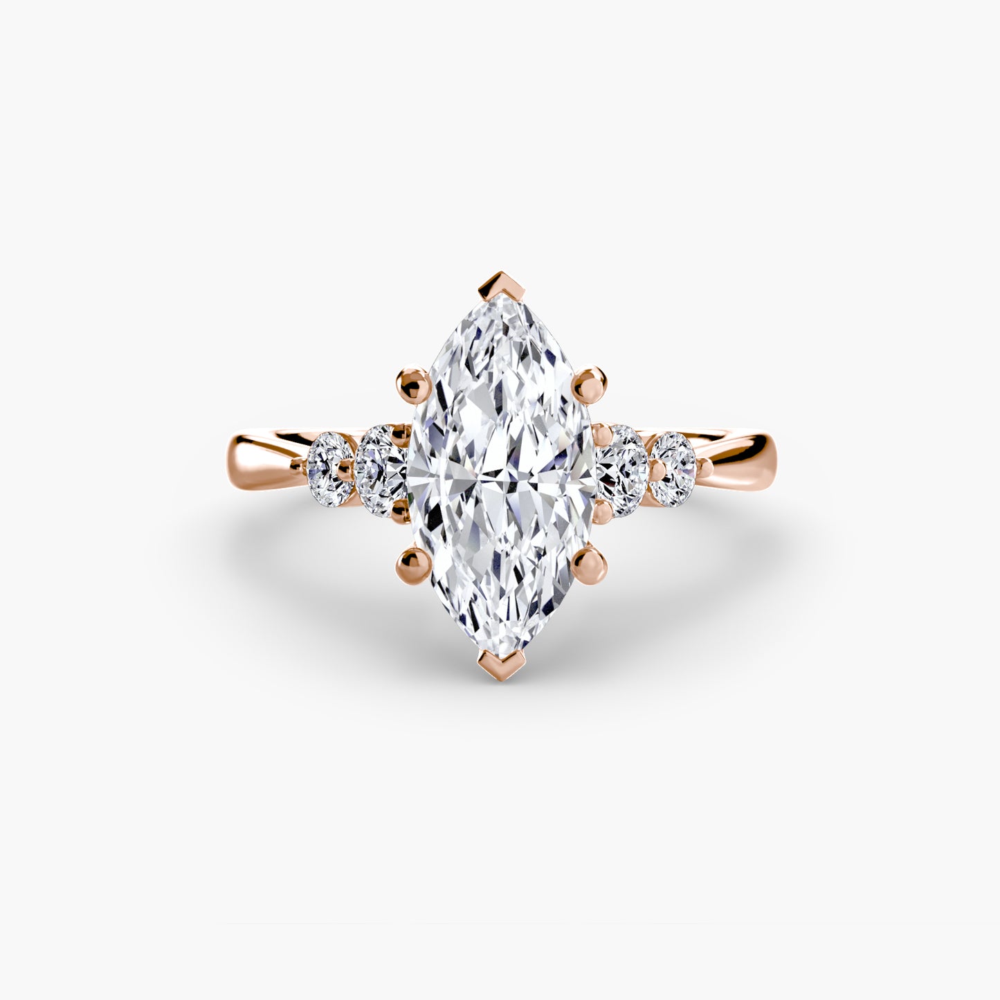 Hope Solitaire Ring with Shoulder Accents