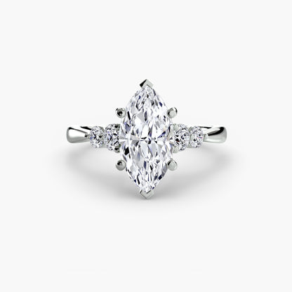 Hope Solitaire Ring with Shoulder Accents