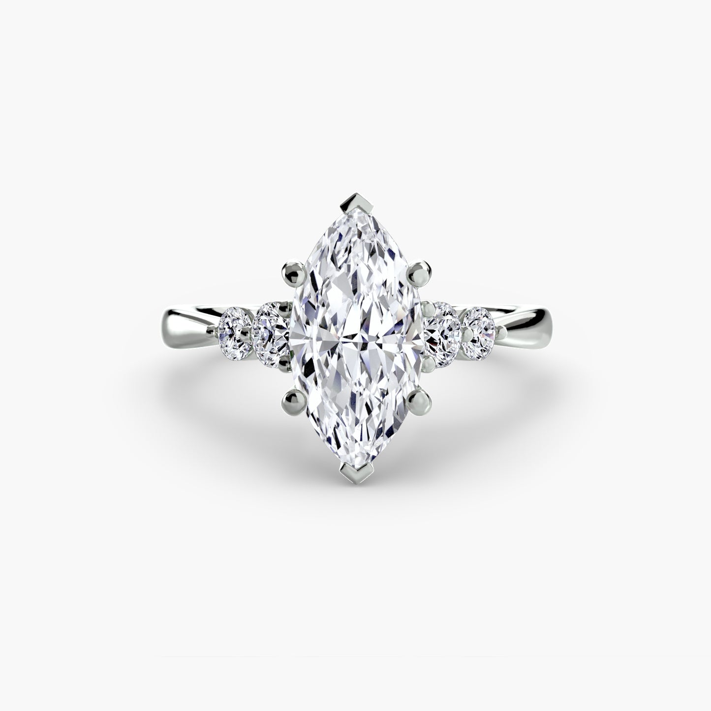 Hope Solitaire Ring with Shoulder Accents