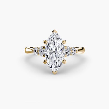 Hope Solitaire Ring with Shoulder Accents