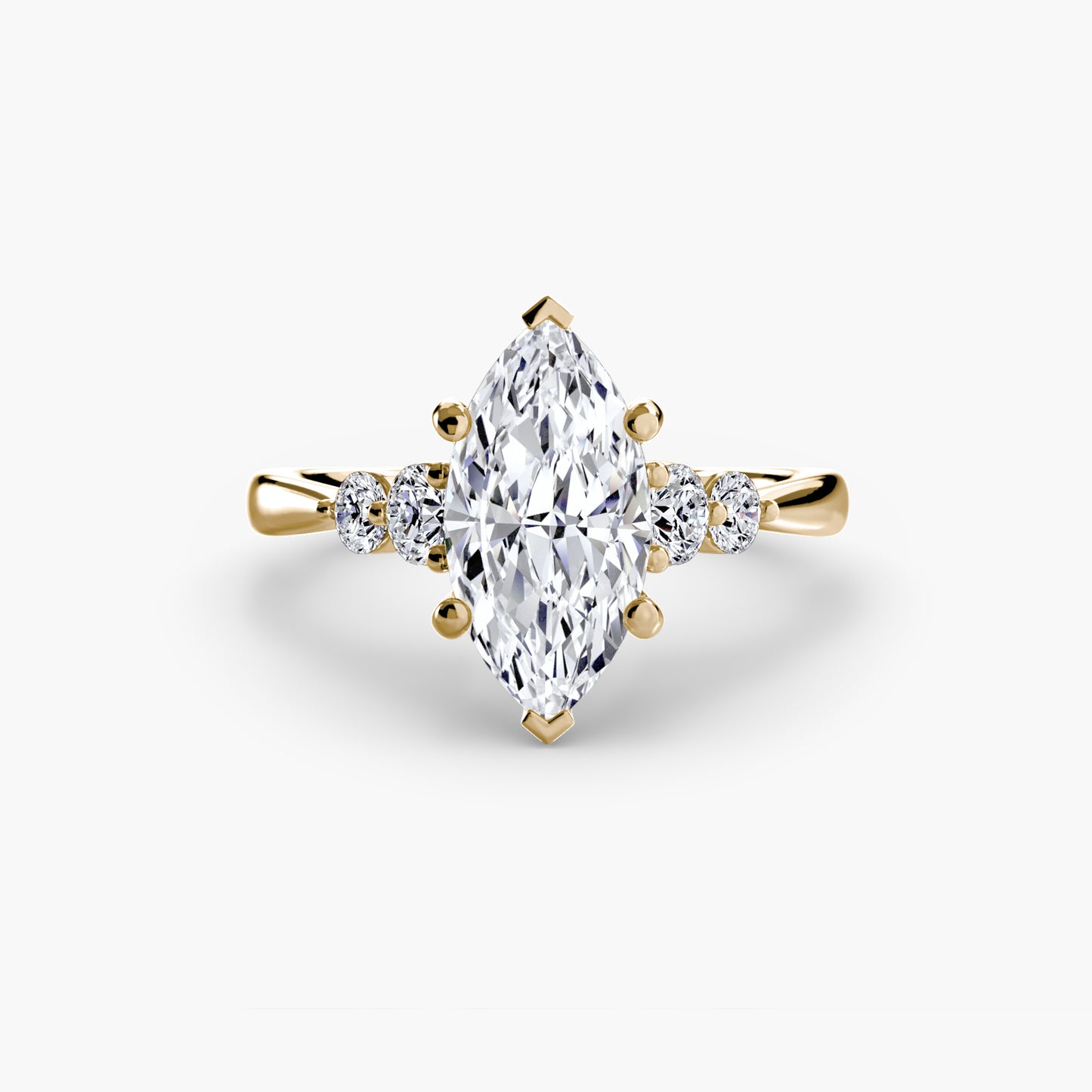 Hope Solitaire Ring with Shoulder Accents