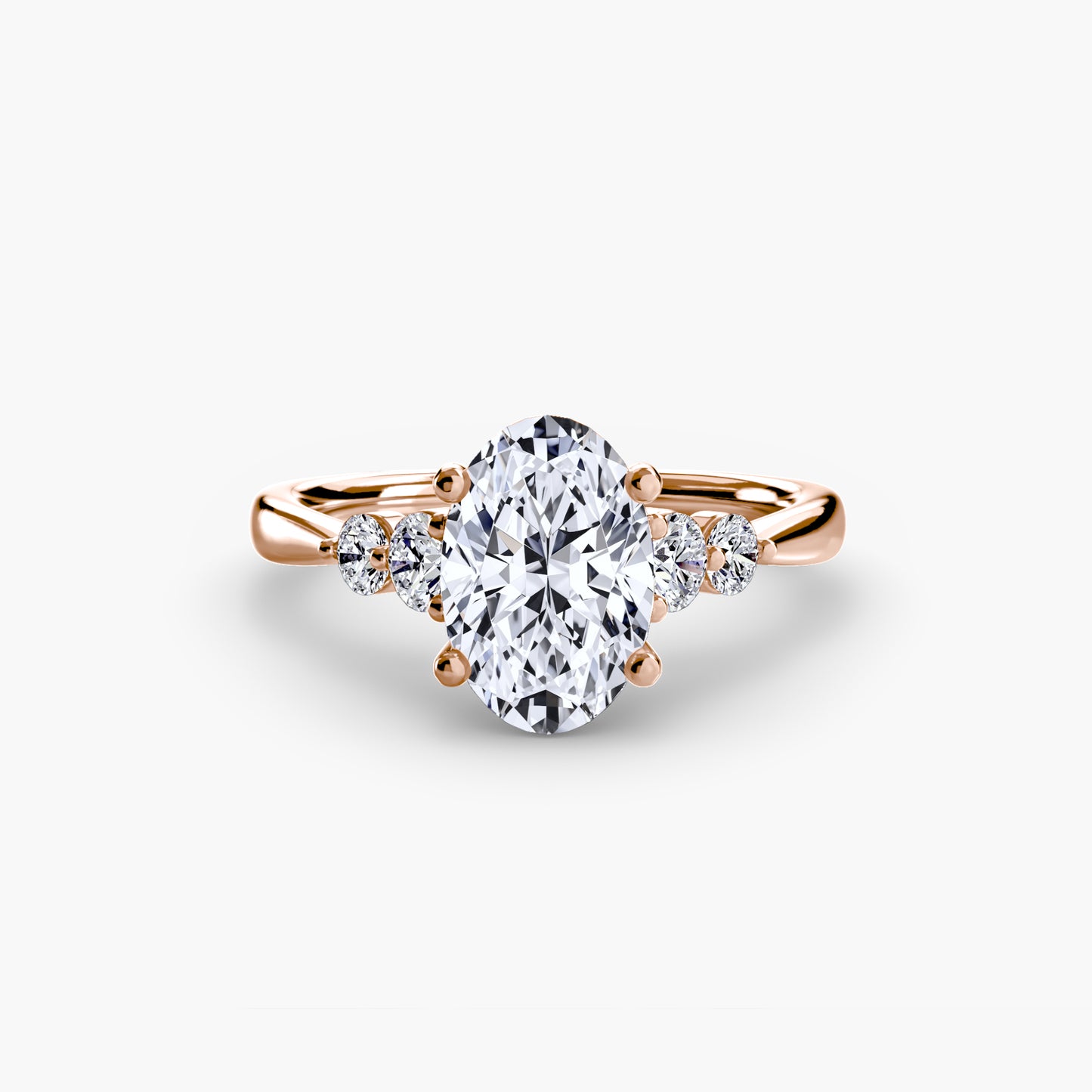 Hope Solitaire Ring with Shoulder Accents