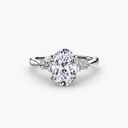 Hope Solitaire Ring with Shoulder Accents