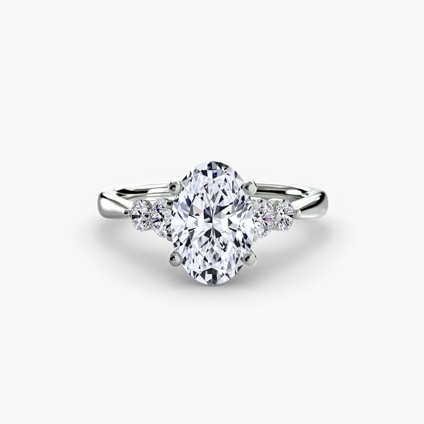 Hope Solitaire Ring with Shoulder Accents