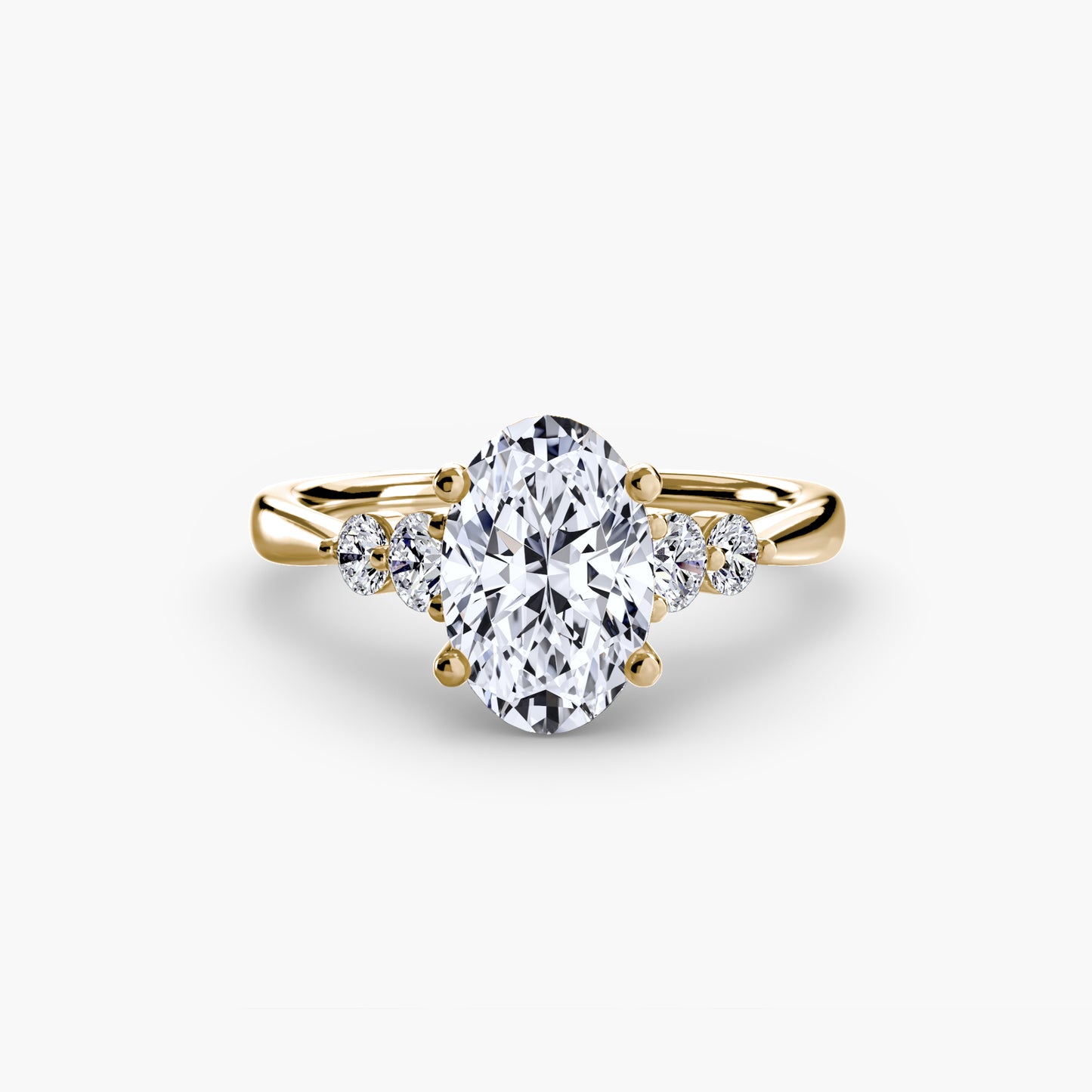 Hope Solitaire Ring with Shoulder Accents