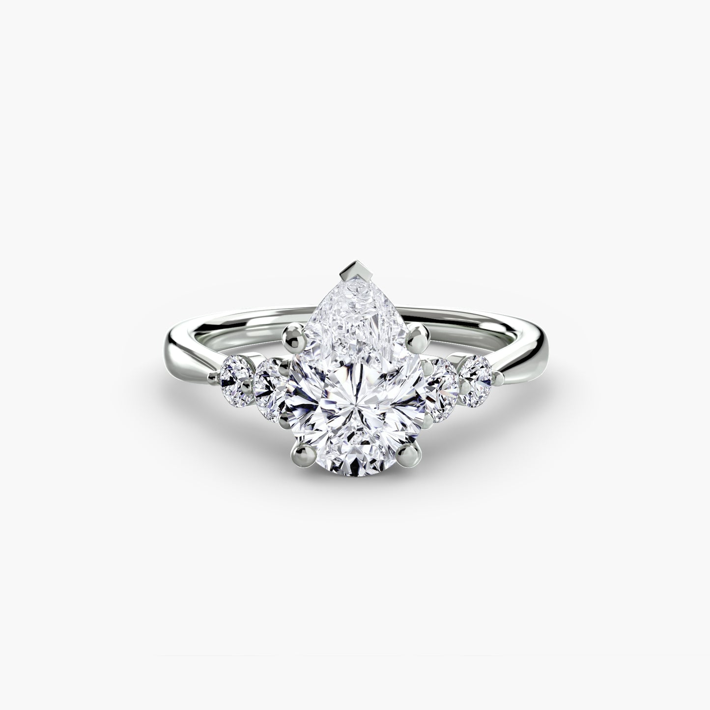 Hope Solitaire Ring with Shoulder Accents