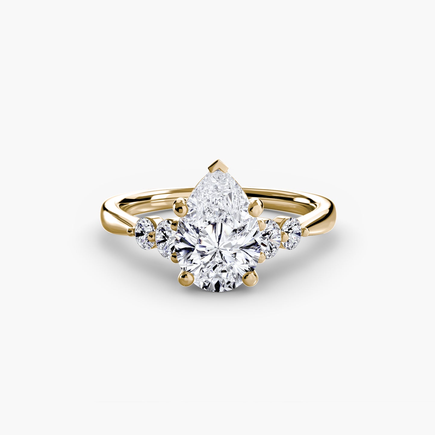 Hope Solitaire Ring with Shoulder Accents